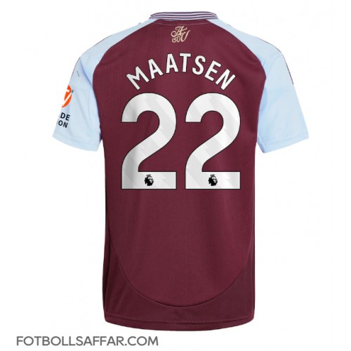 Aston Villa Ian Maatsen #22 Hemmatröja 2024-25 Kortärmad